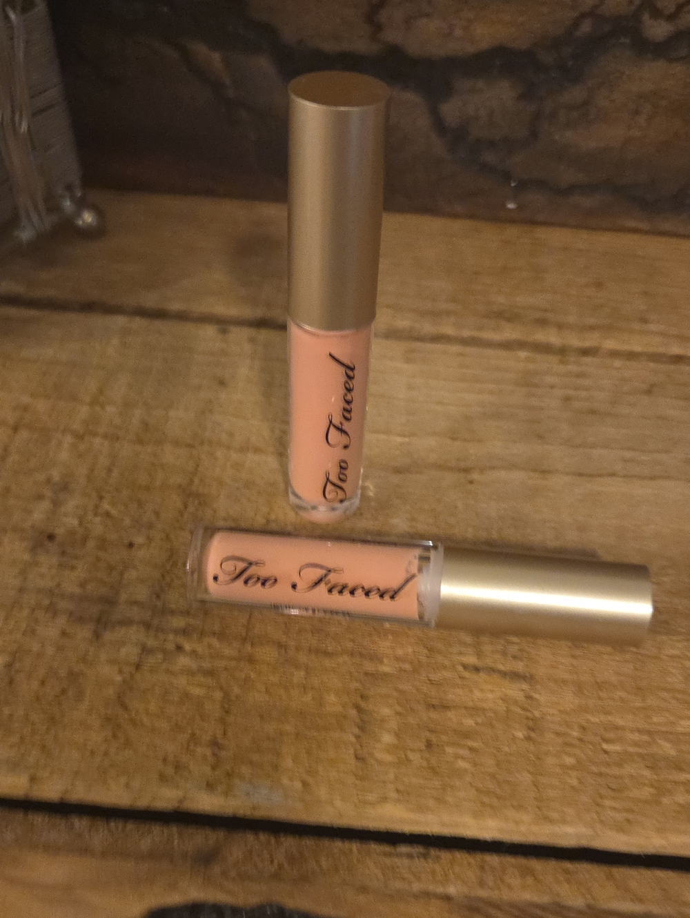 Too Faced Peachy Nude Lip Gloss Duo - Naked Dolly NEW